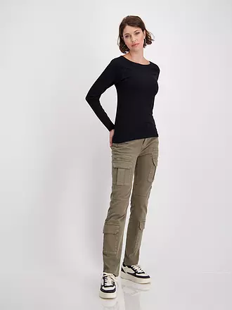 MONARI | T-shirt à manches longues | schwarz